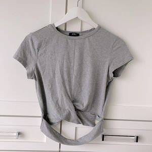 BUTTER super soft wrap front top size S